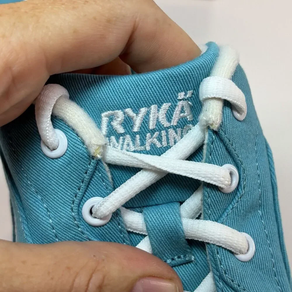Ryka Catalyst Canvas Blue Women 8W Sneakers Walking Shoes Nitacel NIB Support